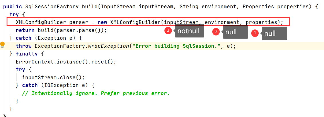 XMLConfigBuilder解析传入的输入流，并实例化